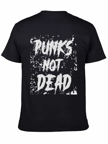 Punks Not Dead Graphic T-Shirt - Black Cotton Tee