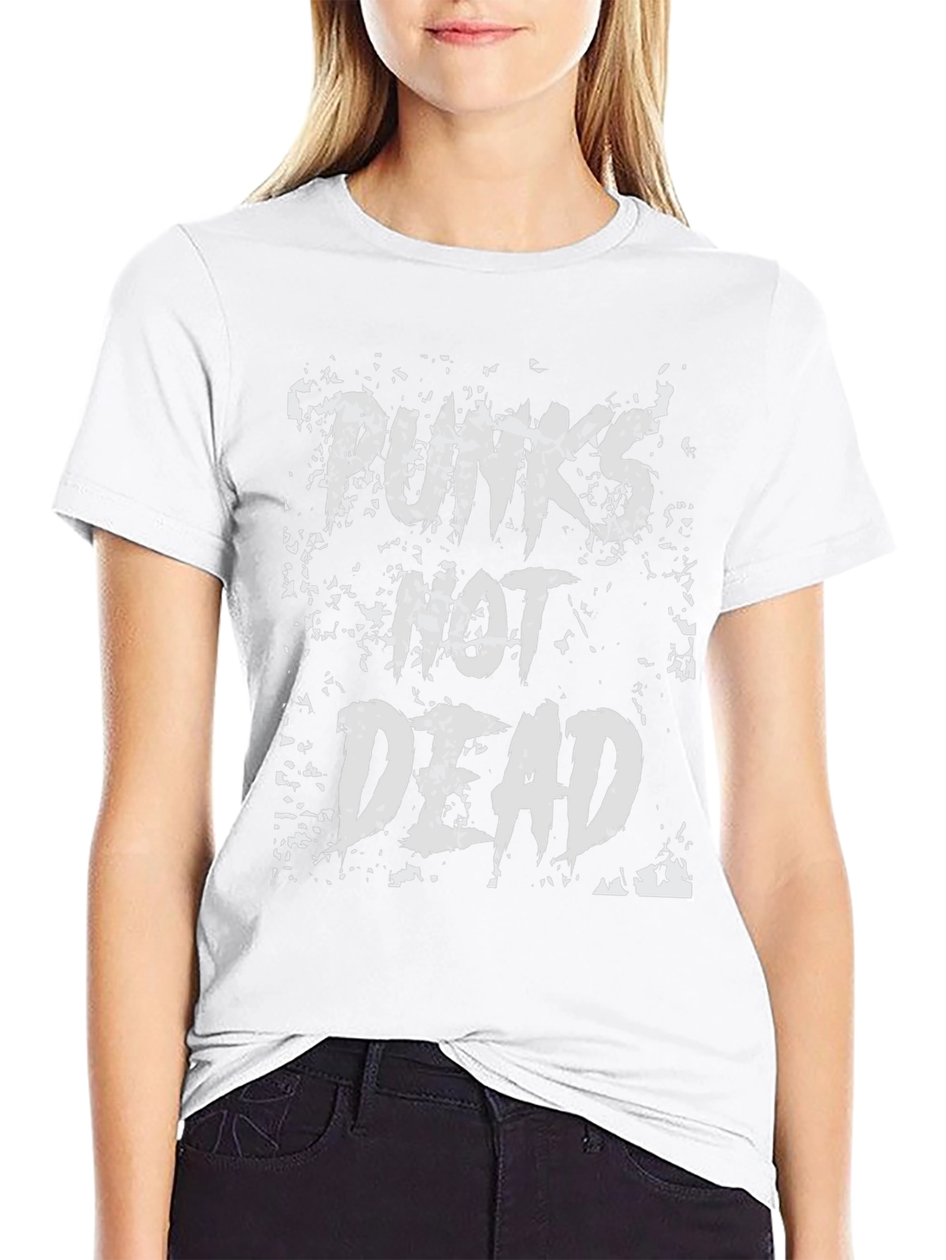 Punks Not Dead Graphic T-Shirt - Black Cotton Tee