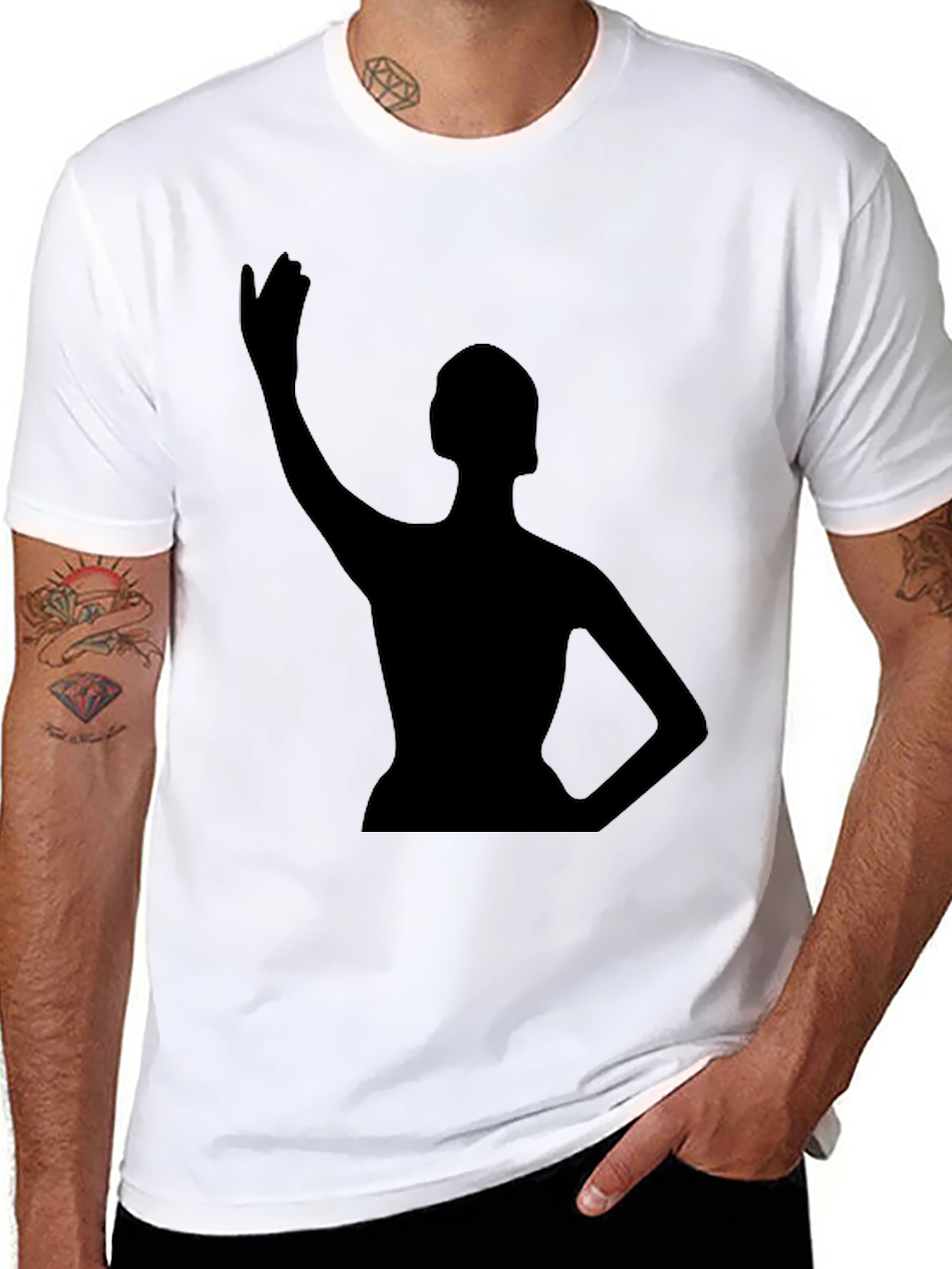 Silhouette Graphic Tee - Mens Black T-Shirt