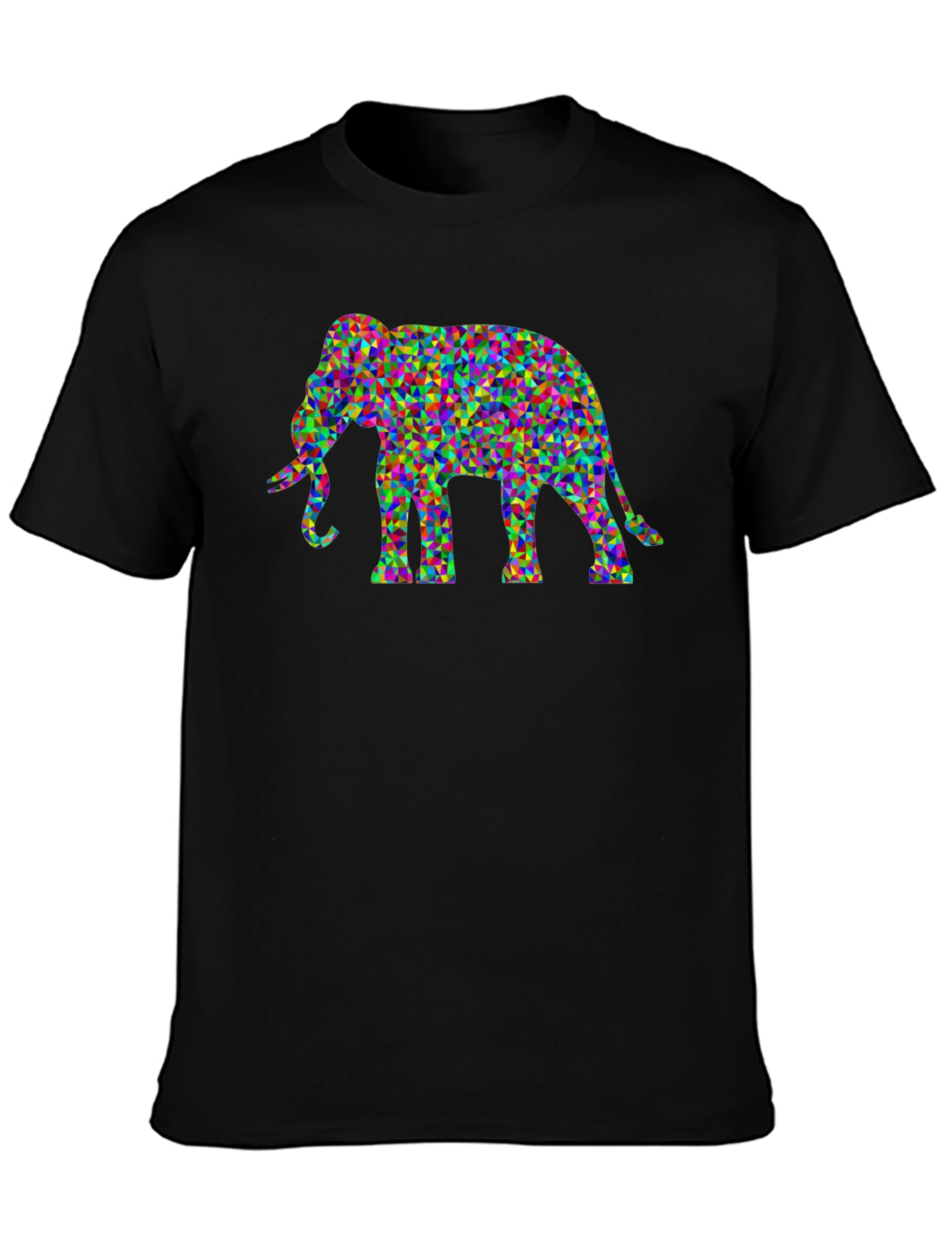 Geometric Elephant Graphic Tee - Unique Mens T-Shirt