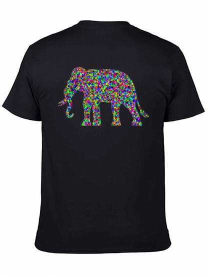 Geometric Elephant Graphic Tee - Unique Mens T-Shirt