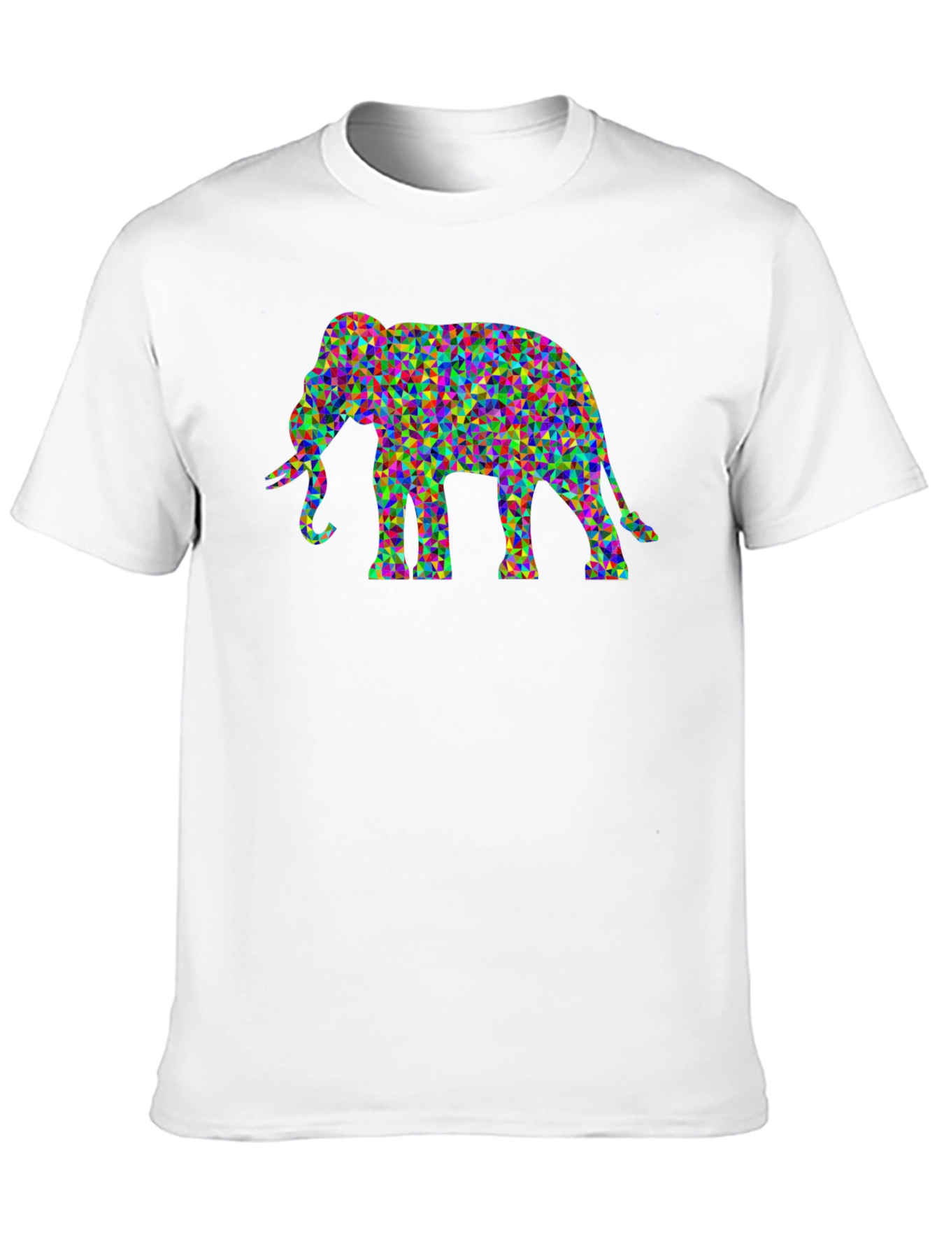 Geometric Elephant Graphic Tee - Unique Mens T-Shirt