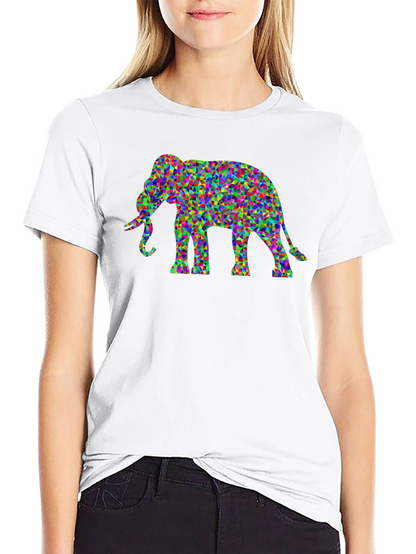 Geometric Elephant Graphic Tee - Unique Mens T-Shirt