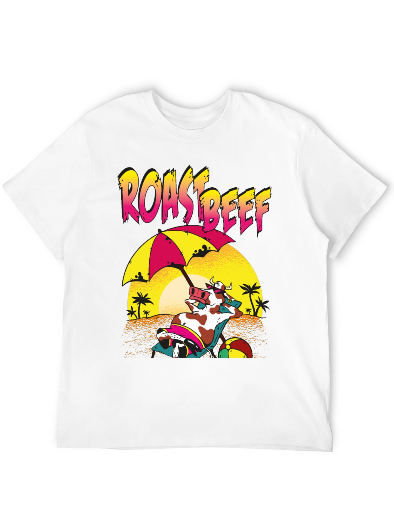 Roast Beef Cow Beach T-Shirt