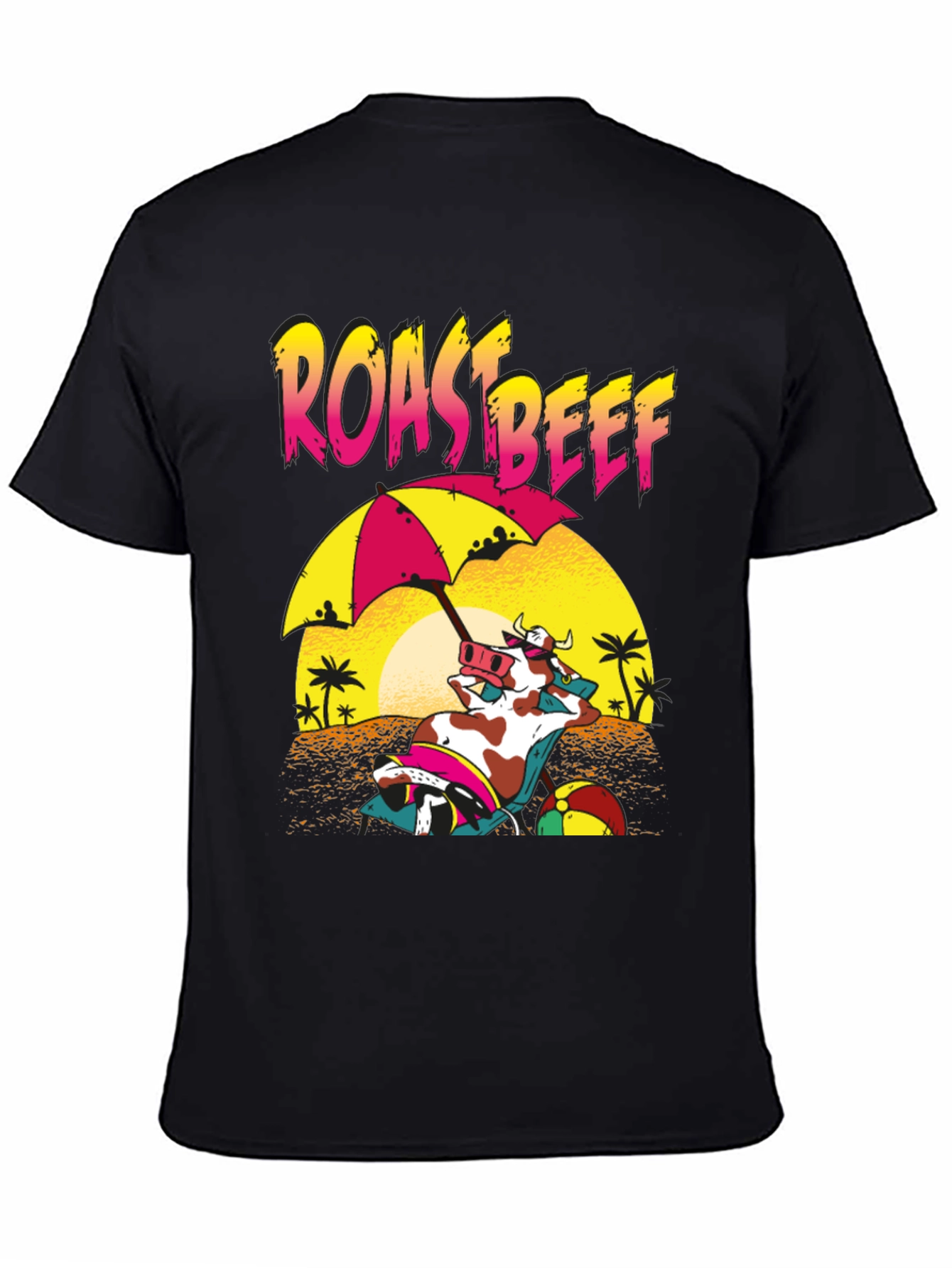 Roast Beef Cow Beach T-Shirt