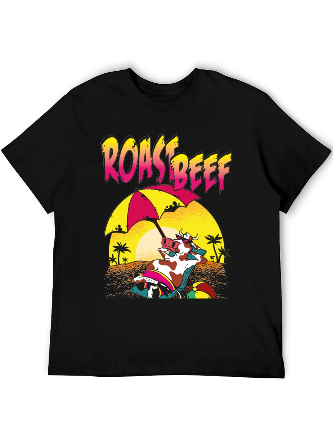 Roast Beef Cow Beach T-Shirt