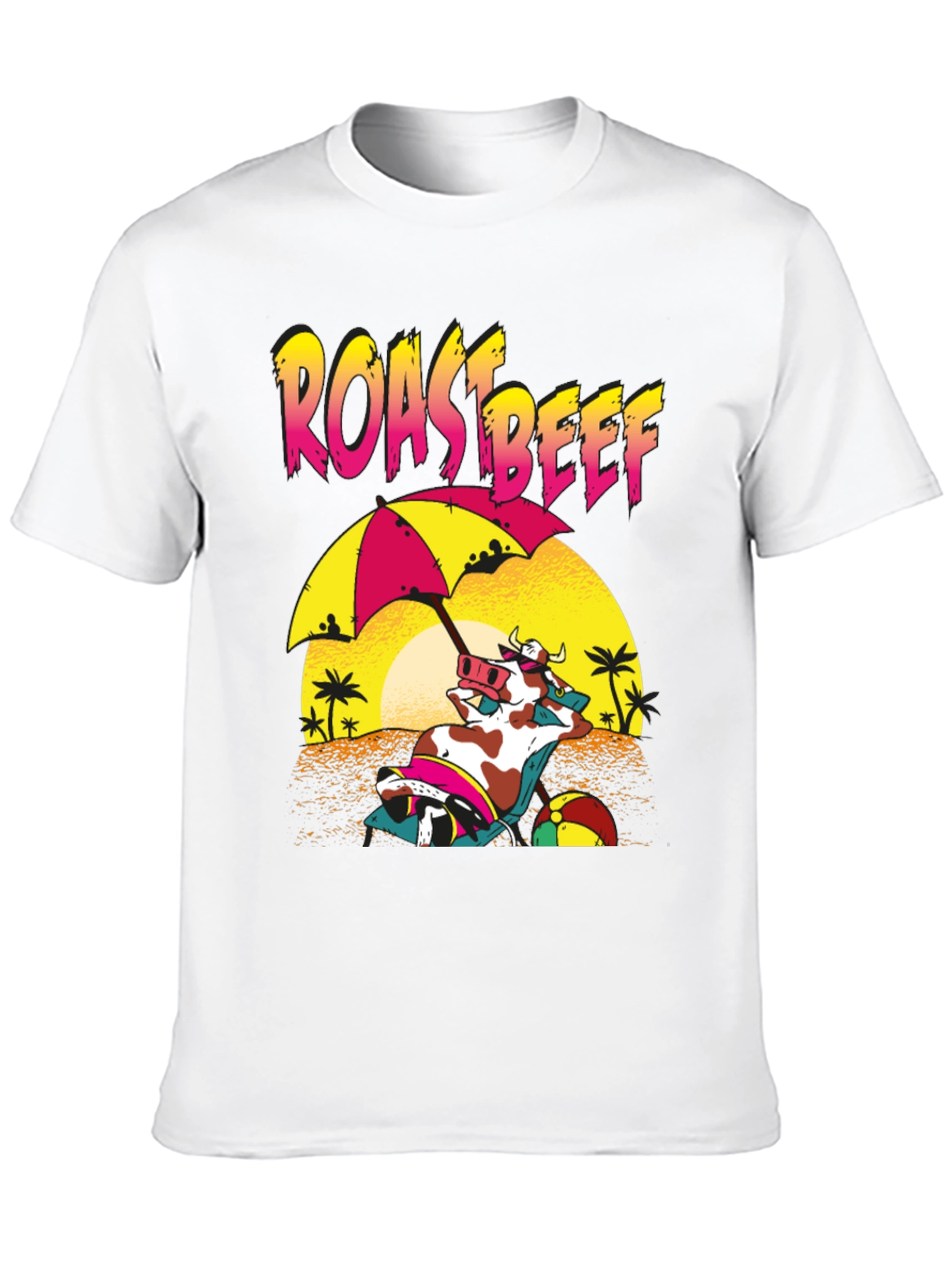 Roast Beef Cow Beach T-Shirt