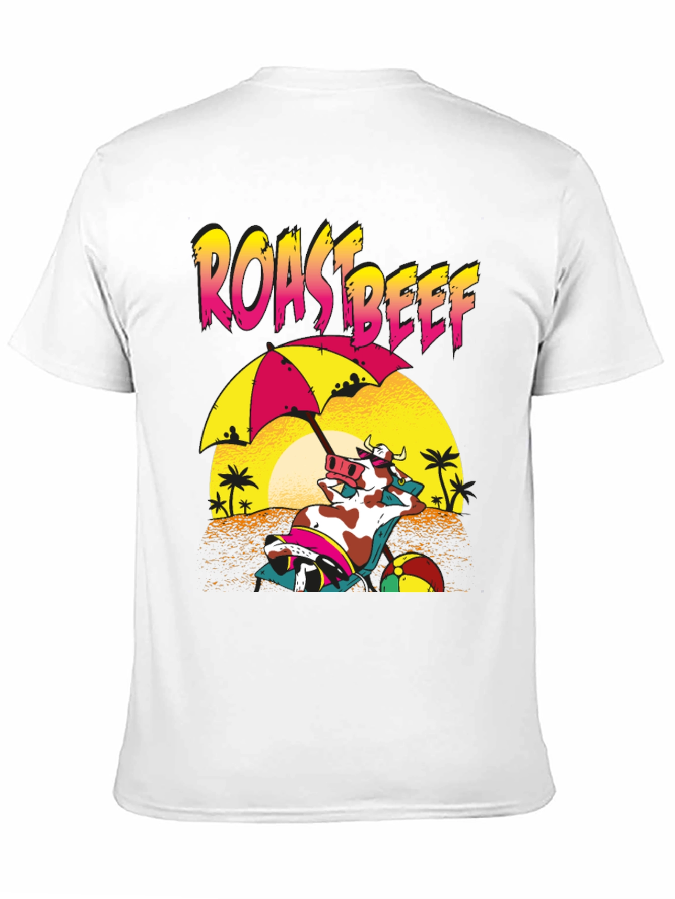 Roast Beef Cow Beach T-Shirt
