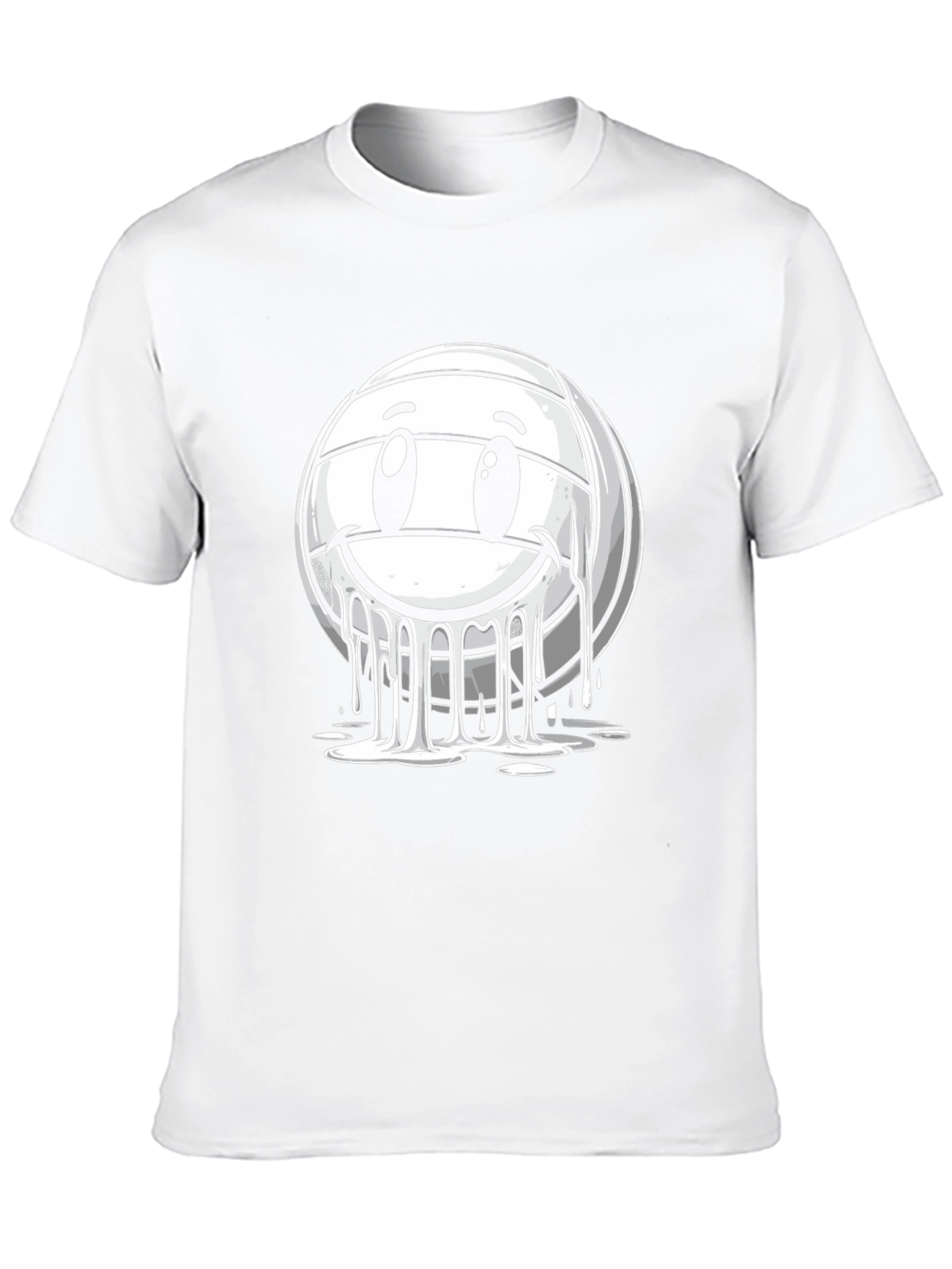 Smiley Volleyball Graphic T-Shirt - Black