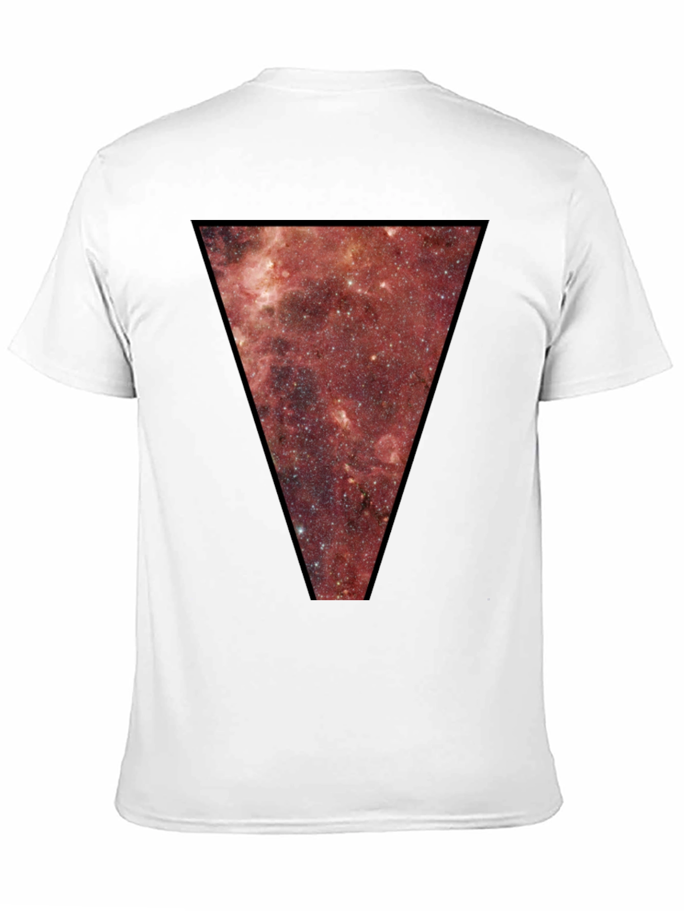 Nebula Triangle Graphic Tee - Black Cotton Blend