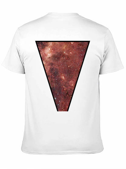 Nebula Triangle Graphic Tee - Black Cotton Blend