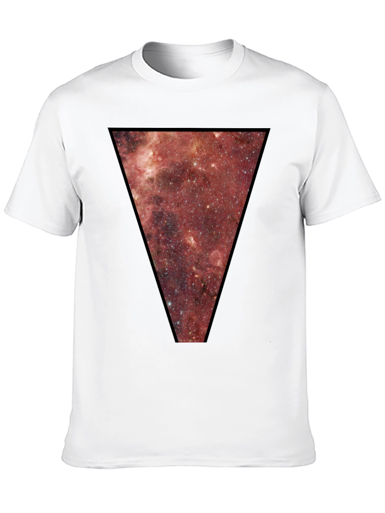 Nebula Triangle Graphic Tee - Black Cotton Blend