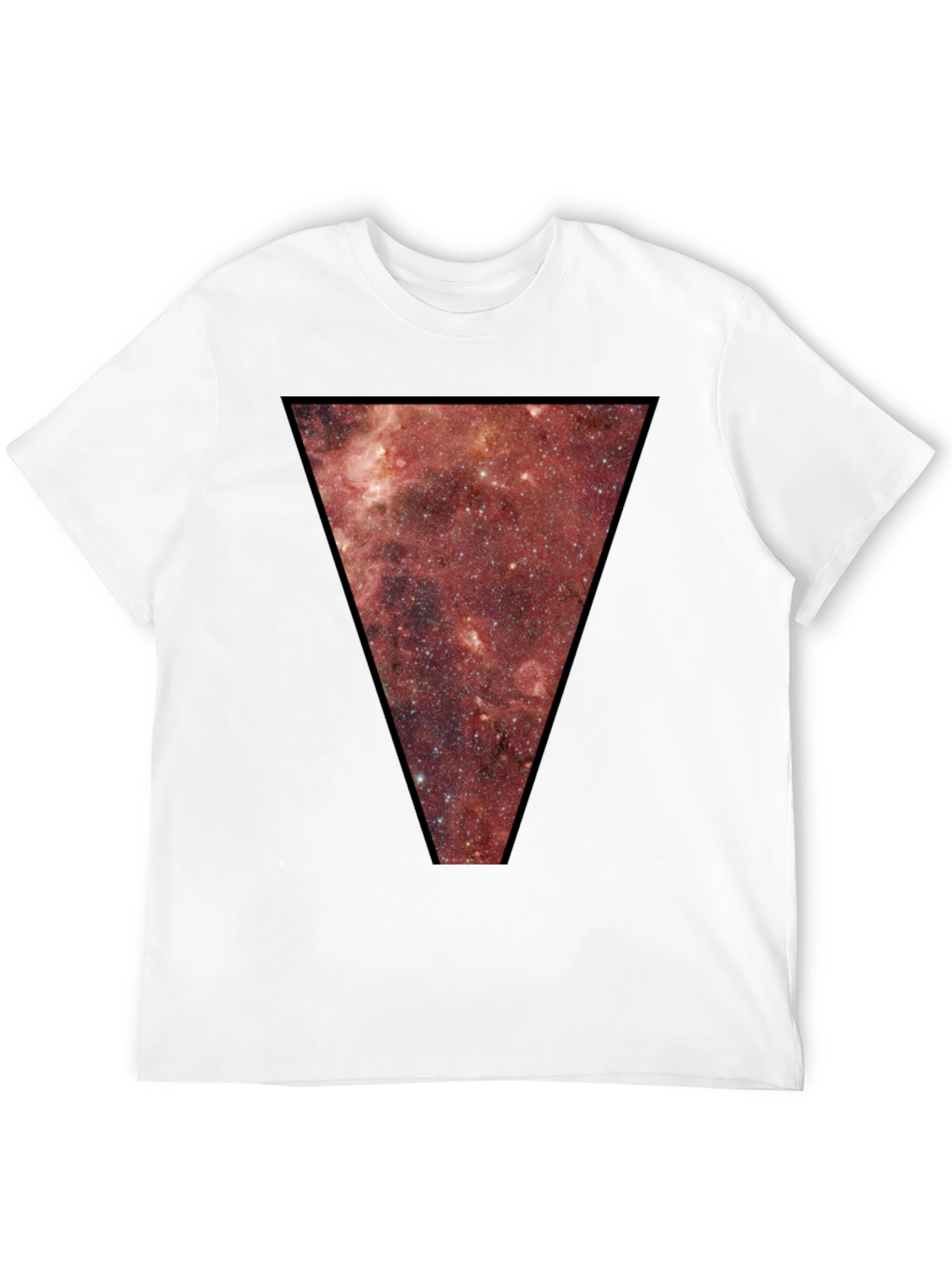 Nebula Triangle Graphic Tee - Black Cotton Blend