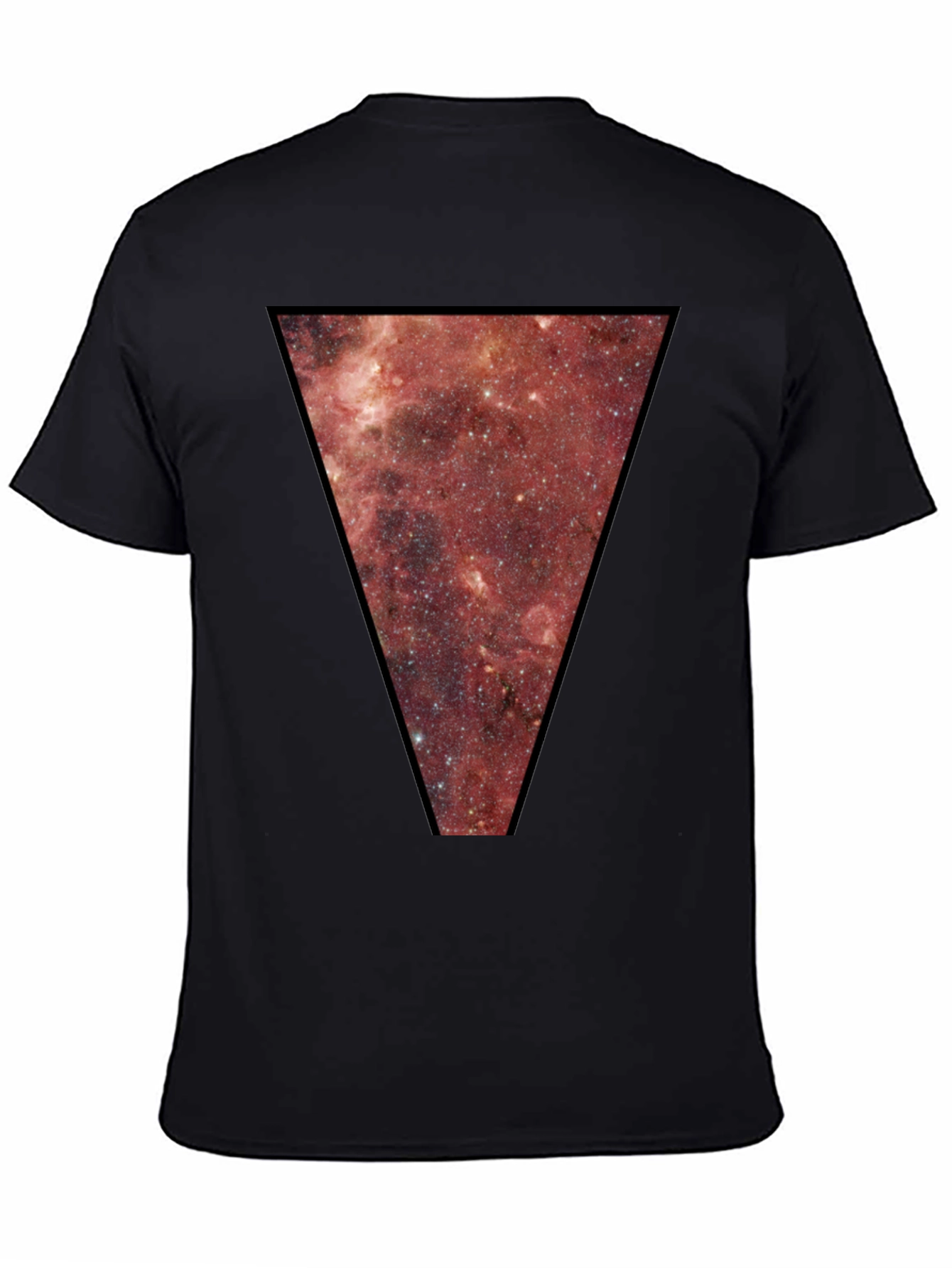 Nebula Triangle Graphic Tee - Black Cotton Blend