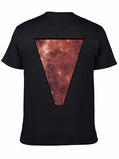 Nebula Triangle Graphic Tee - Black Cotton Blend