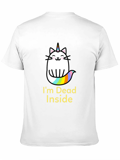 Dead Inside Unicorn Cat Graphic Tee