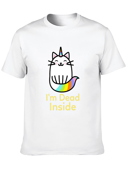 Dead Inside Unicorn Cat Graphic Tee
