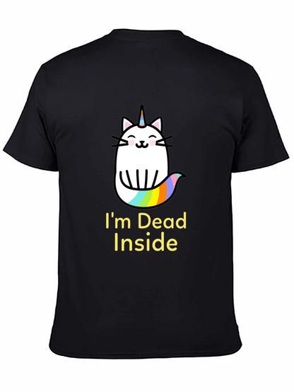 Dead Inside Unicorn Cat Graphic Tee