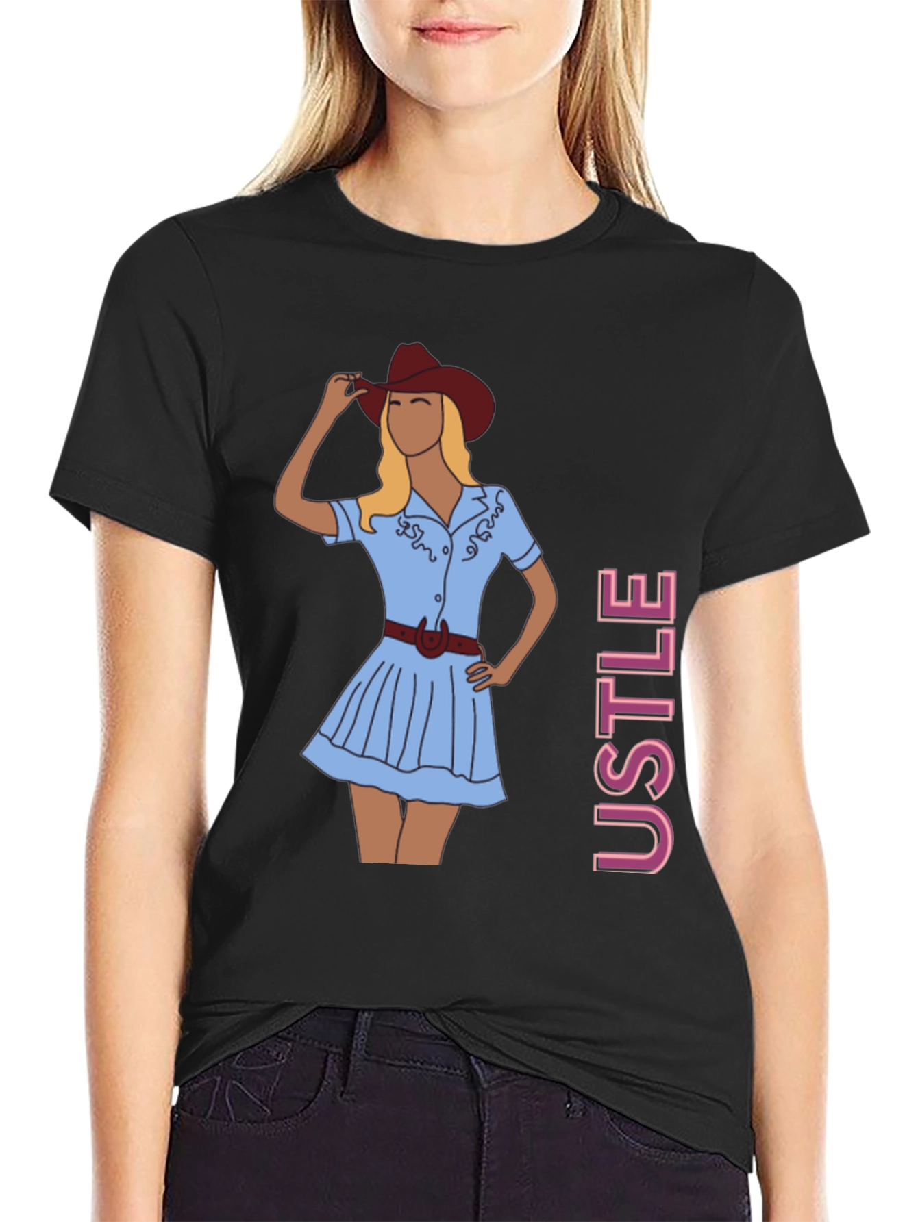 Cowgirl Graphic Tee - Trendy Western Style T-Shirt