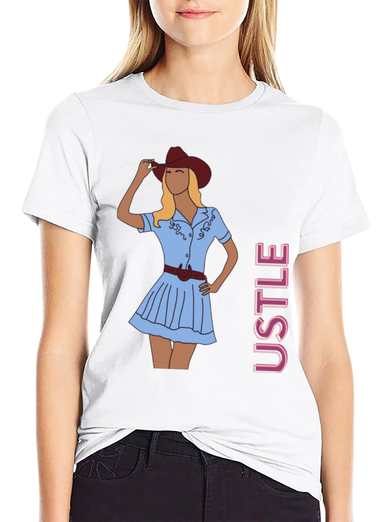 Cowgirl Graphic Tee - Trendy Western Style T-Shirt