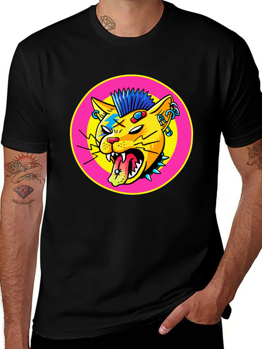 Punk Rock Cat Graphic Tee