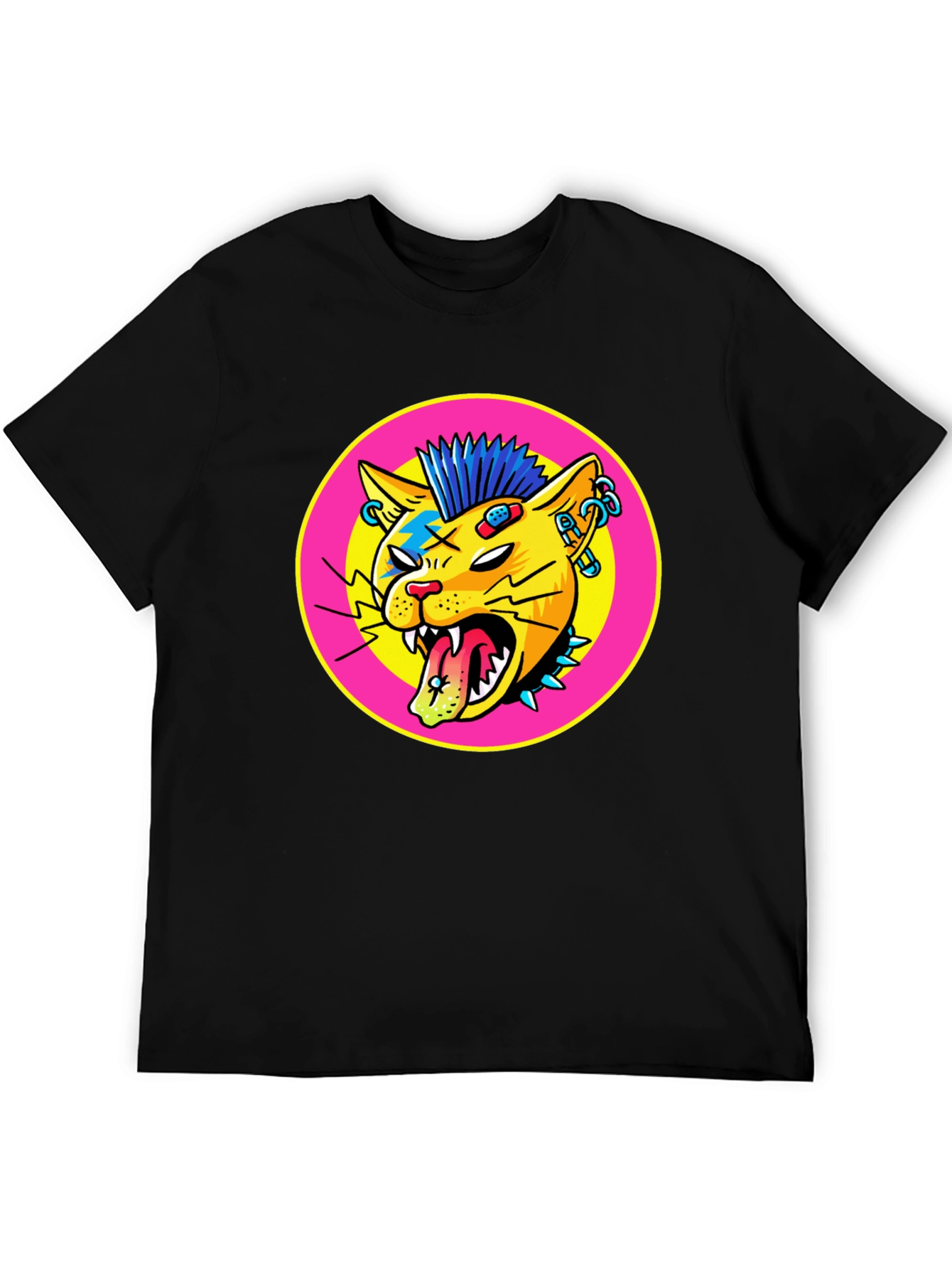 Punk Rock Cat Graphic Tee