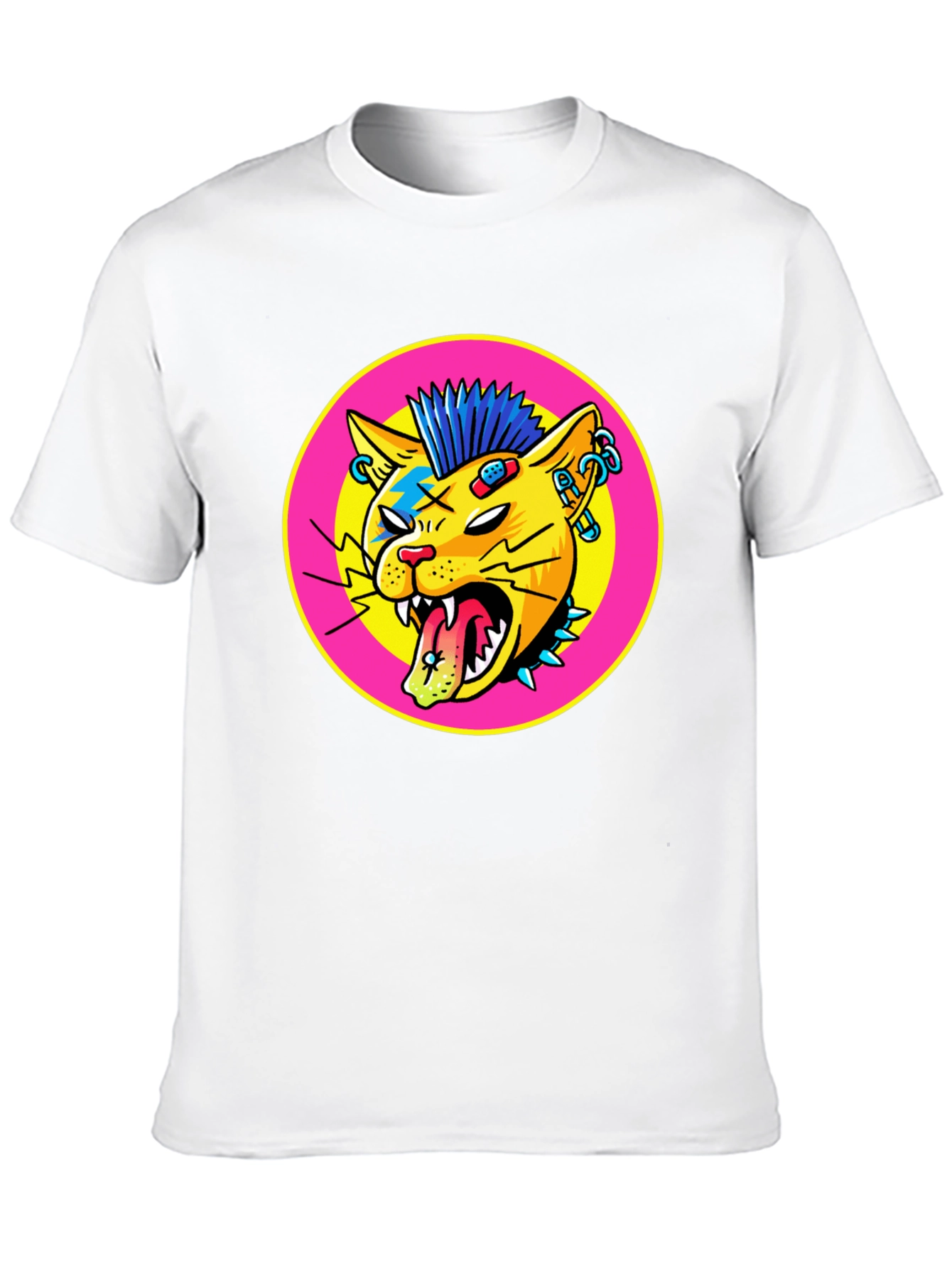 Punk Rock Cat Graphic Tee