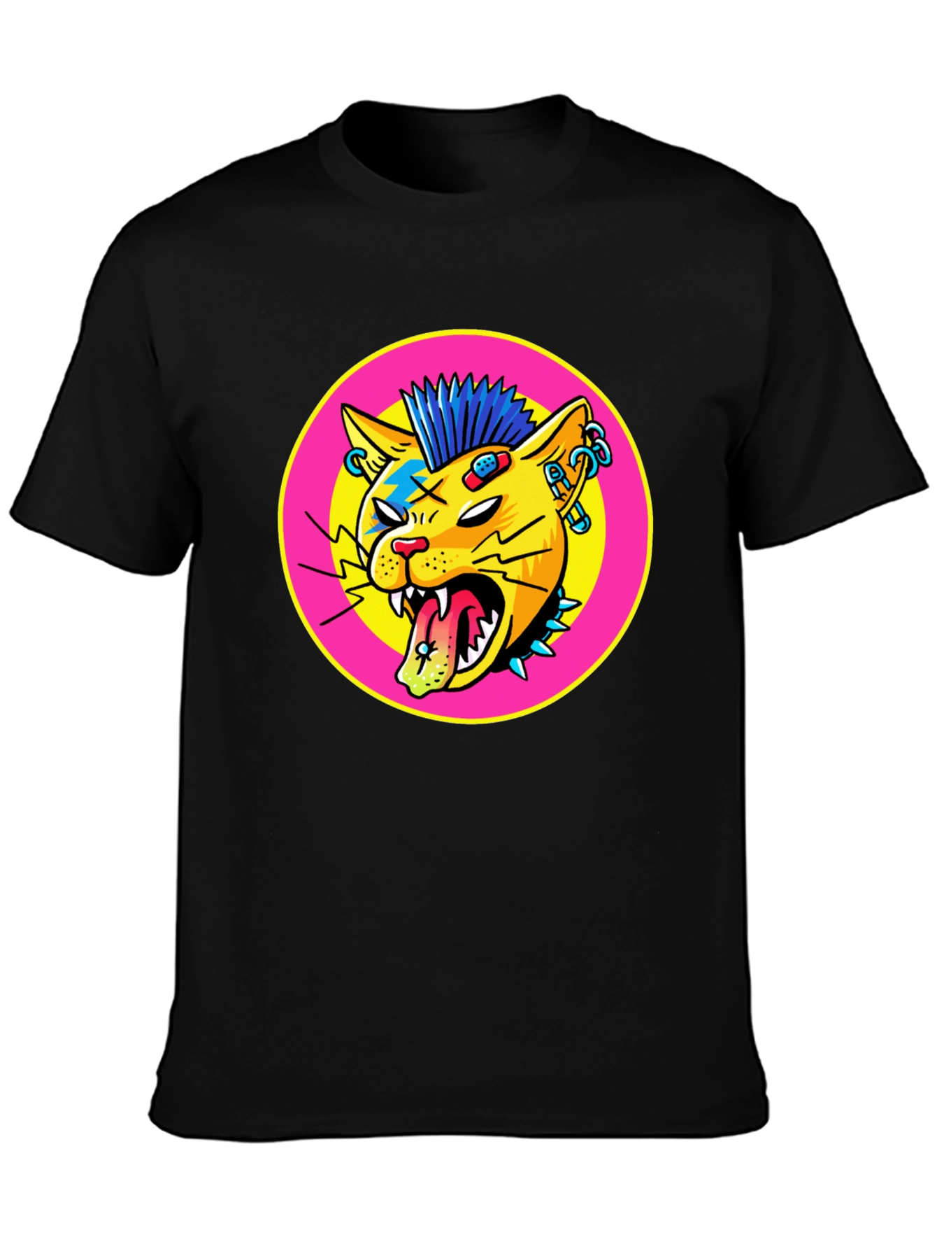Punk Rock Cat Graphic Tee