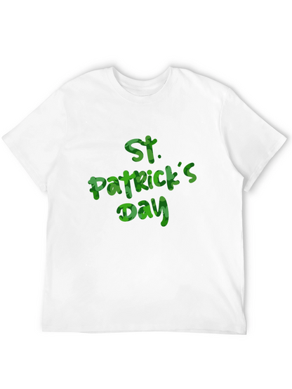 St. Patricks Day Clover Print Black T-Shirt