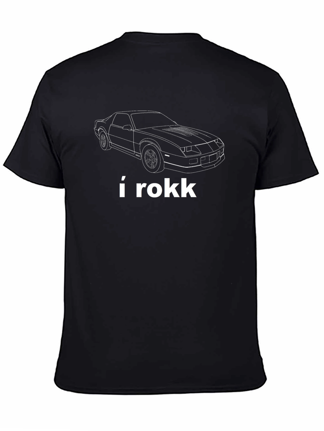 I Rokk Car Graphic T-Shirt - Black