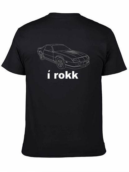 I Rokk Car Graphic T-Shirt - Black