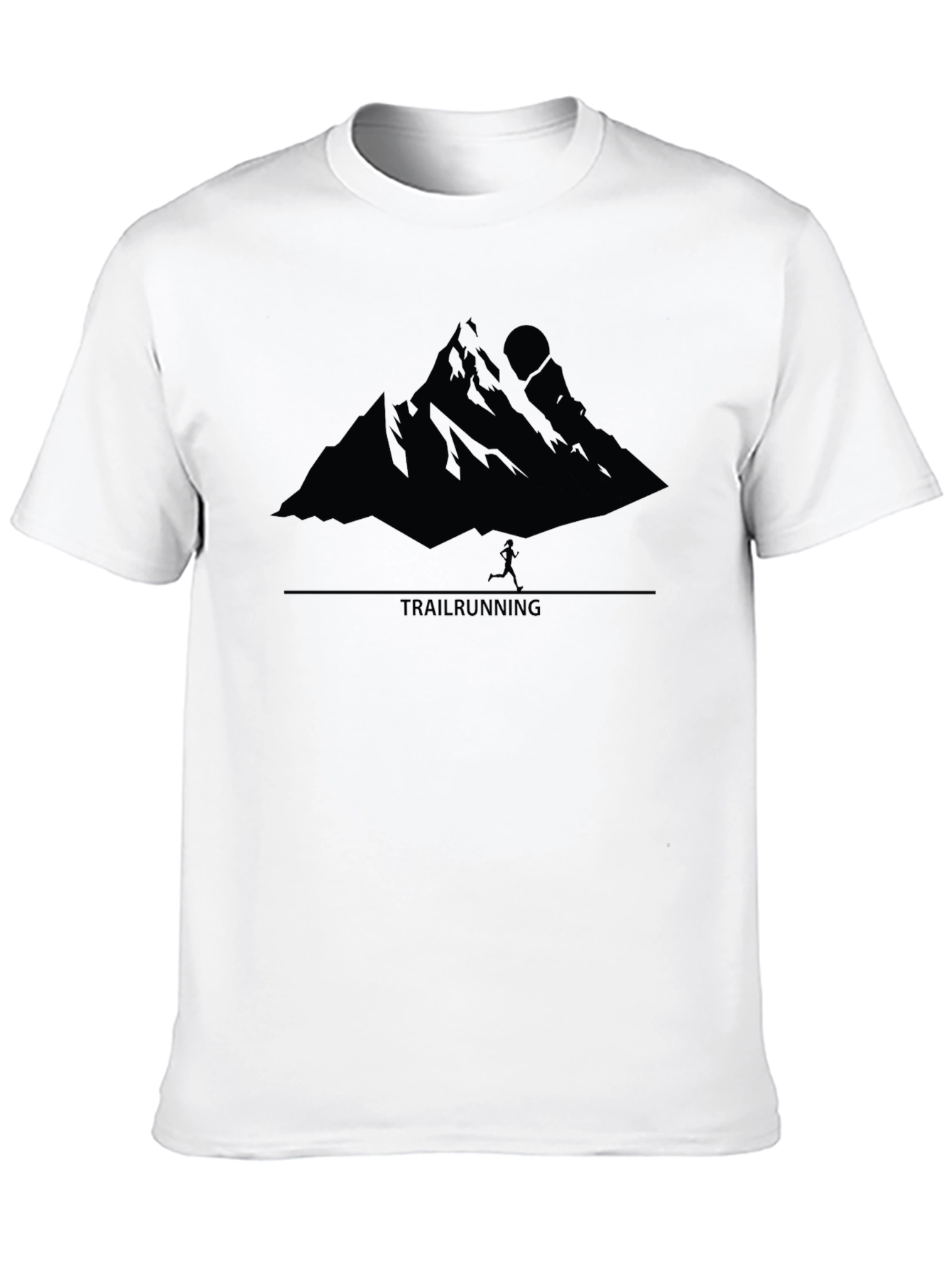 Trail Running Mountain Graphic Tee - Black