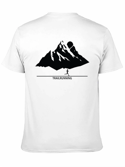 Trail Running Mountain Graphic Tee - Black