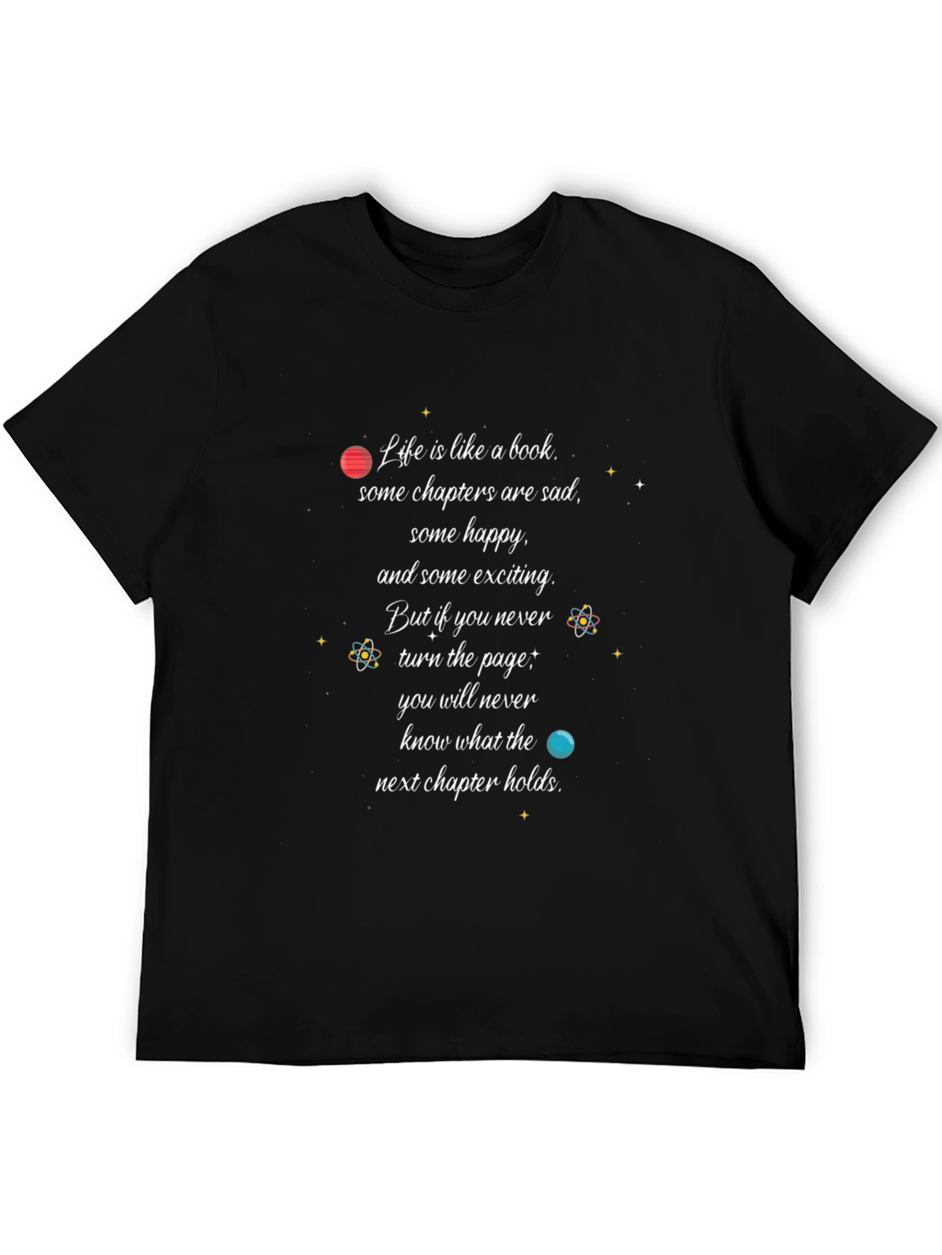 Inspirational Life is Like a Book Graphic T-Shirt