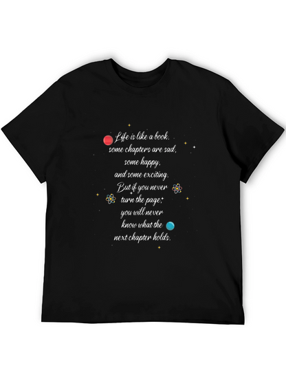 Inspirational Life is Like a Book Graphic T-Shirt