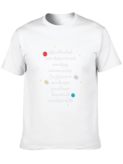 Inspirational Life is Like a Book Graphic T-Shirt