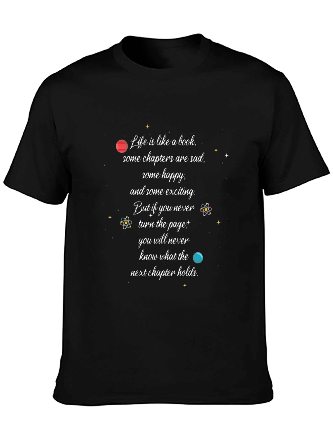 Inspirational Life is Like a Book Graphic T-Shirt