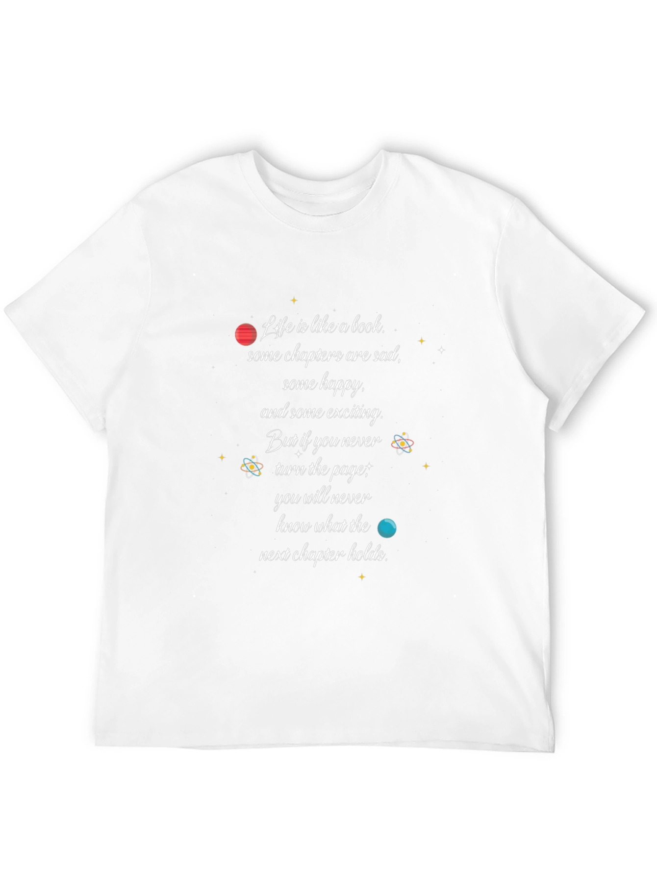 Inspirational Life is Like a Book Graphic T-Shirt
