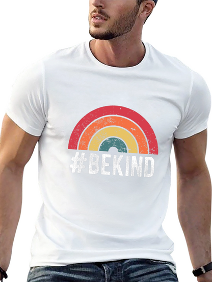 #BeKind Retro Rainbow T-Shirt - Spread Positivity