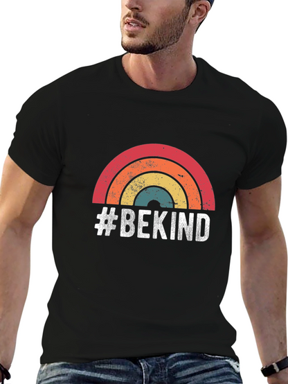 #BeKind Retro Rainbow T-Shirt - Spread Positivity