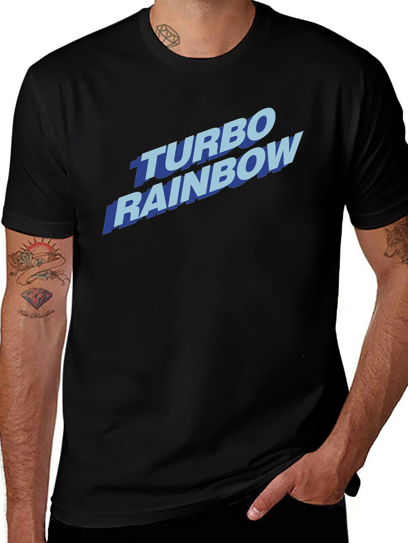Turbo Rainbow Graphic Tee - Retro Style