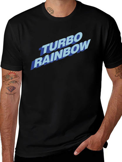 Turbo Rainbow Graphic Tee - Retro Style