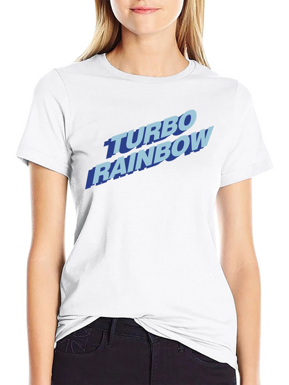 Turbo Rainbow Graphic Tee - Retro Style