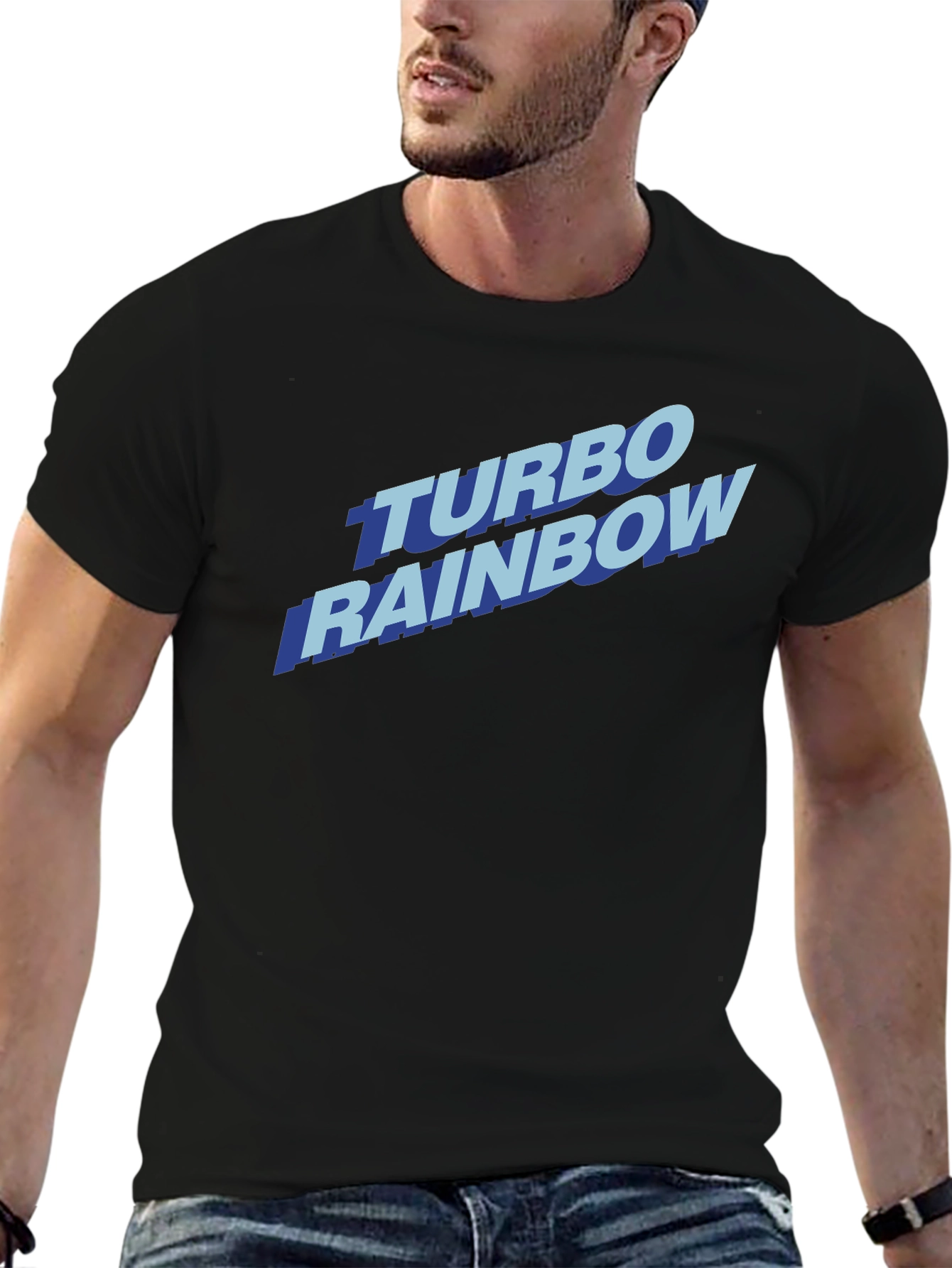 Turbo Rainbow Graphic Tee - Retro Style