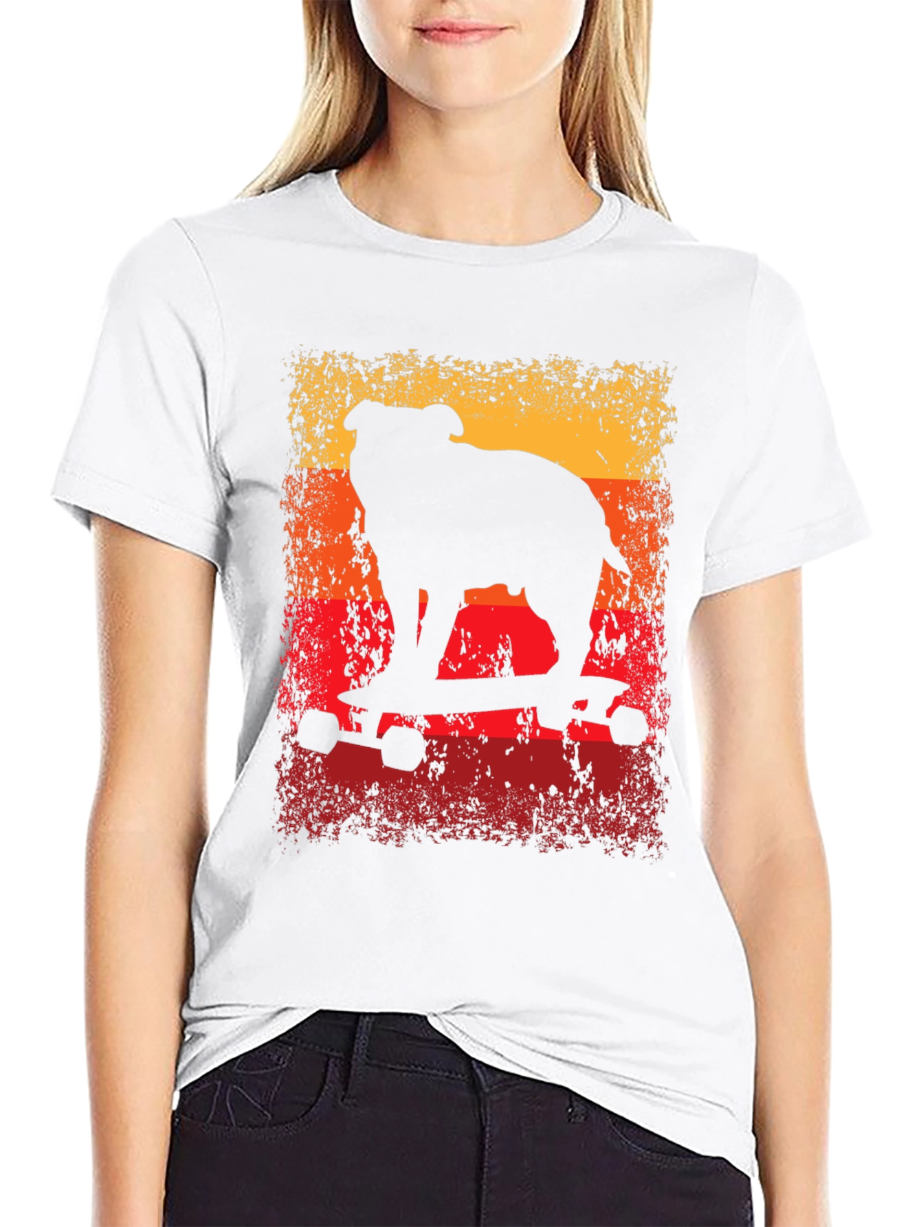 Bulldog Skateboard T-Shirt - Cool Graphic Tee