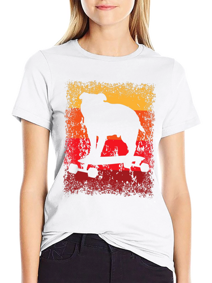 Bulldog Skateboard T-Shirt - Cool Graphic Tee