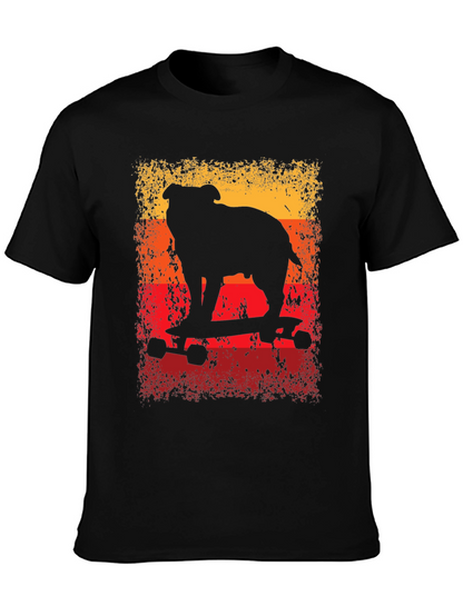 Bulldog Skateboard T-Shirt - Cool Graphic Tee