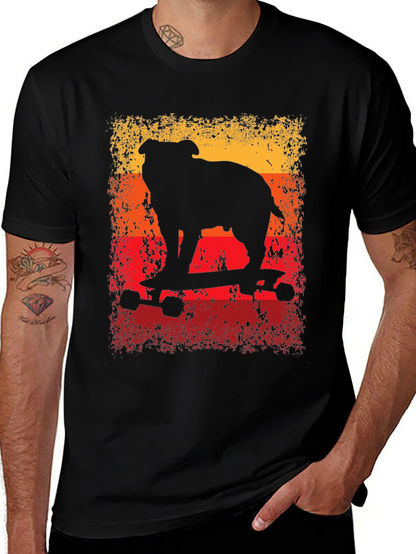 Bulldog Skateboard T-Shirt - Cool Graphic Tee