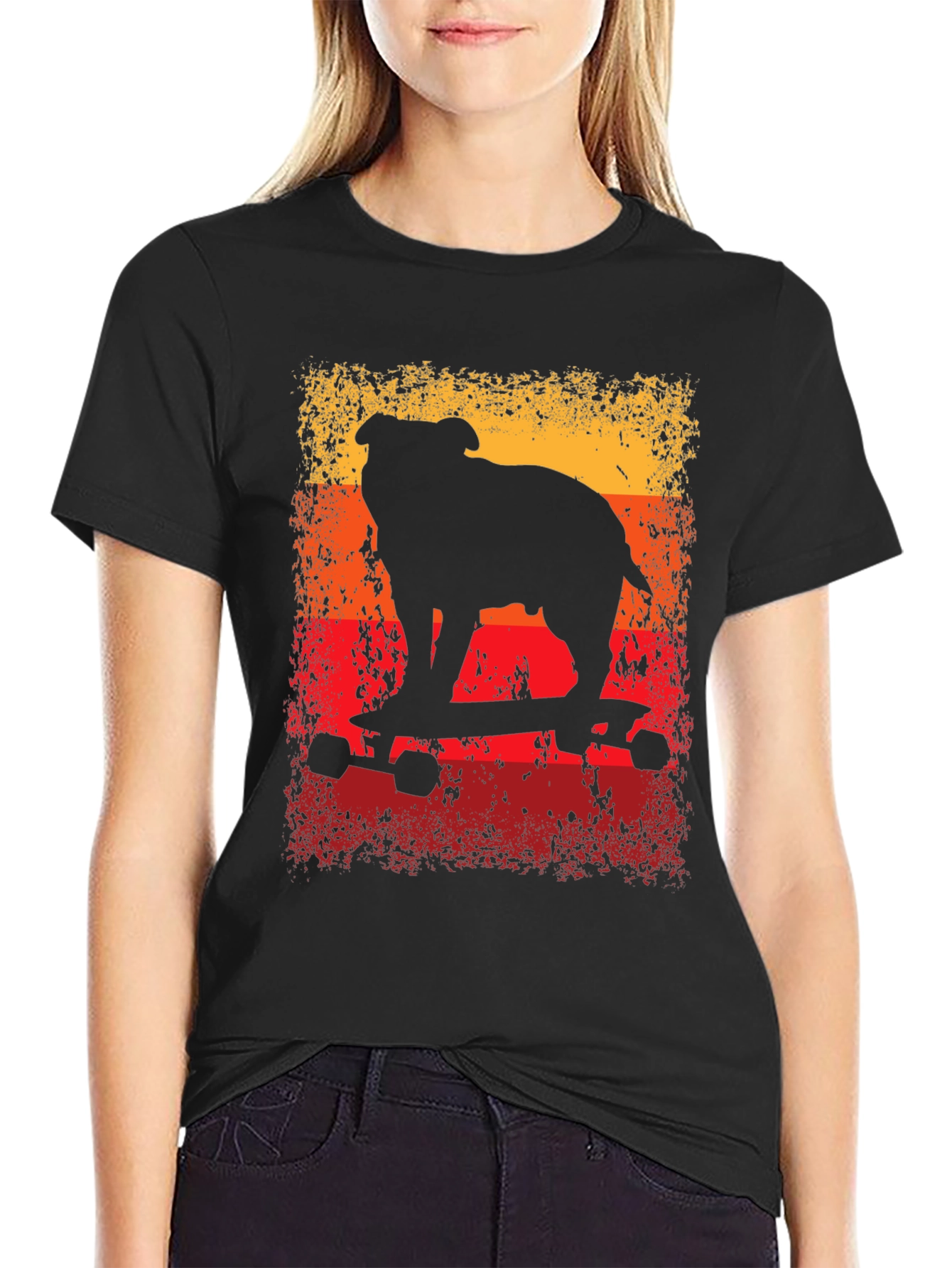 Bulldog Skateboard T-Shirt - Cool Graphic Tee