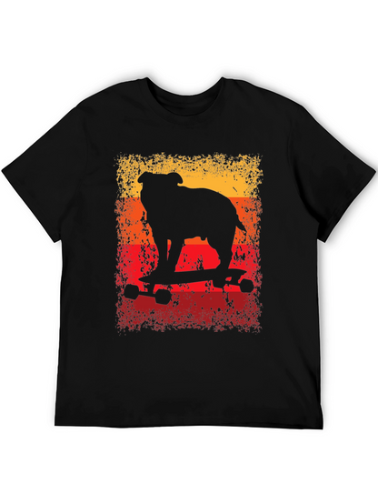 Bulldog Skateboard T-Shirt - Cool Graphic Tee